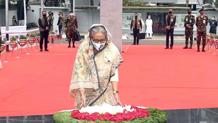 Read more about the article জেলহত্যা দিবসে বঙ্গবন্ধুর প্রতিকৃতিতে প্রধানমন্ত্রীর শ্রদ্ধা