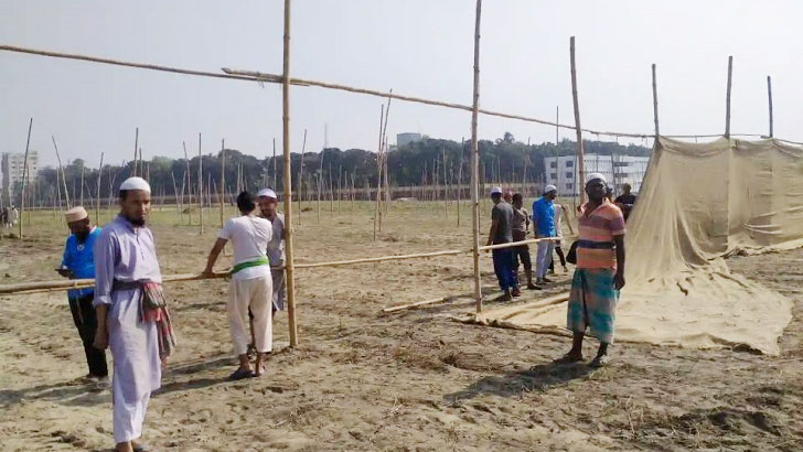 Read more about the article স্বেচ্ছাশ্রমে প্রস্তুত হচ্ছে টঙ্গীর বিশ্ব ইজতেমা ময়দান