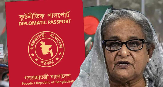 Read more about the article কূটনৈতিক পাসপোর্ট বাতিল, ভারতে থাকতে পারবেন না হাসিনা!